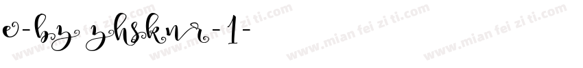 E-BZ ZHSKnR-1字体转换